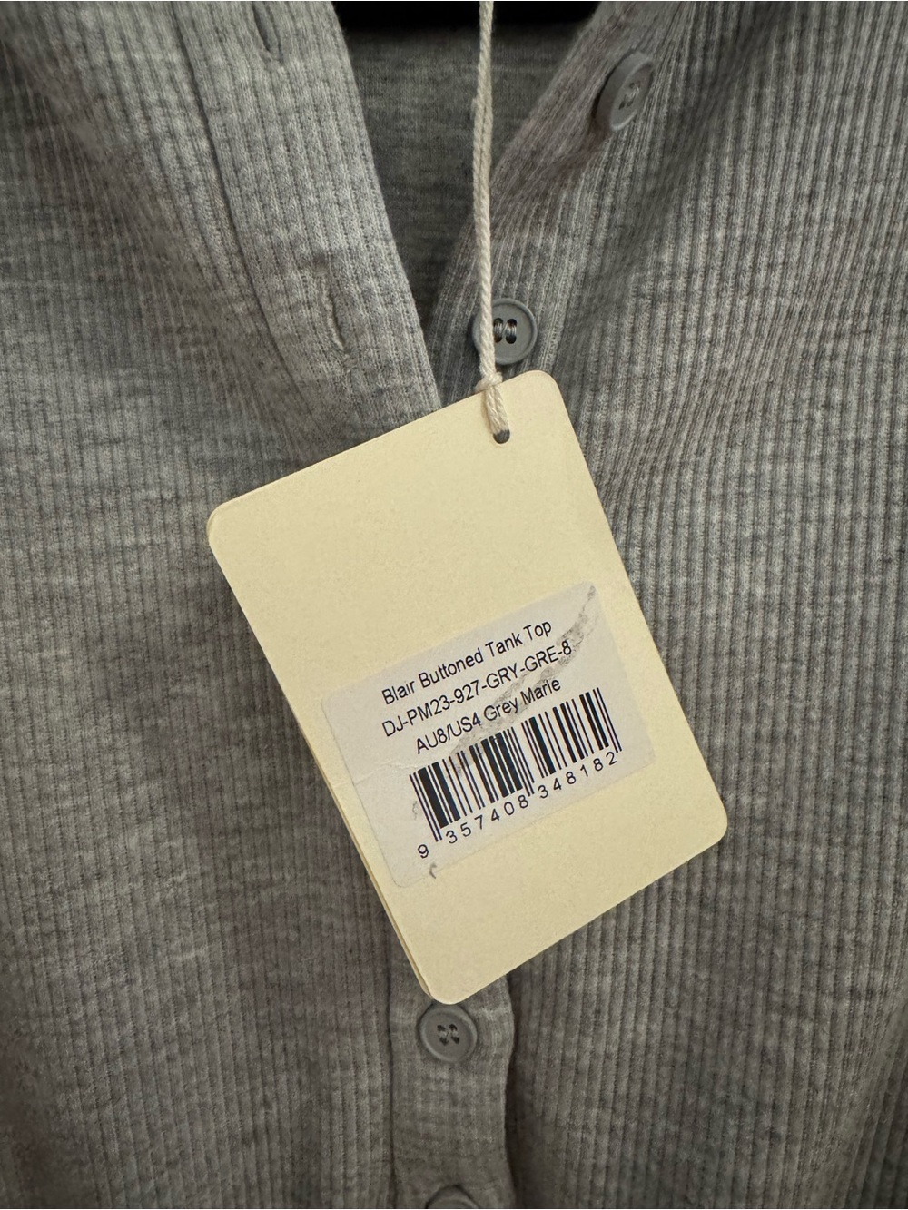 Blair Buttoned Tank Top - Picture 4 of 5